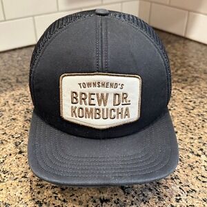 Townsend's Brew Dr Kombucha Coal Headwear Trucker Hat Snapback Black